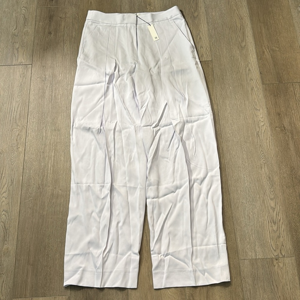 NWT Banana Republic Violet High-Rise Pleated Viscose Twill Pant 8 LONG 📰 - Picture 5 of 7